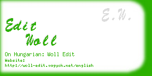 edit woll business card